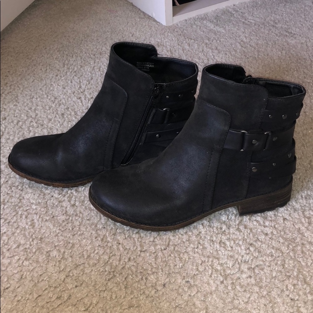 Women’s Black Leather Booties